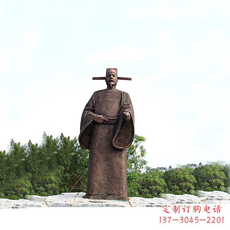 重庆世界法医学鼻祖纯铜宋慈公园景区终归历史名人雕像