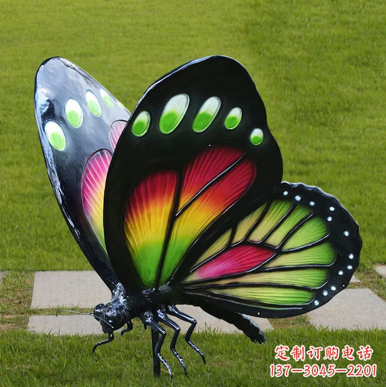 重庆树脂仿真蝴蝶草坪动物昆虫雕塑