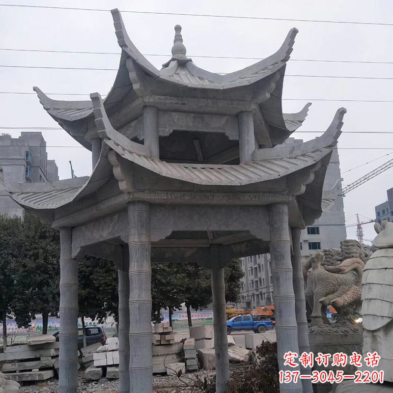 重庆双层八角石雕凉亭