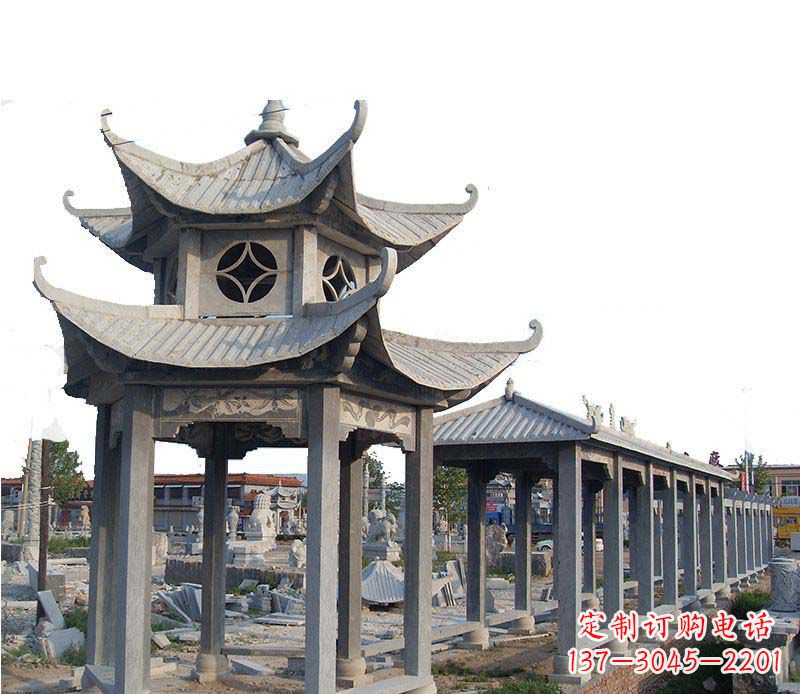 重庆双层仿古凉亭石雕