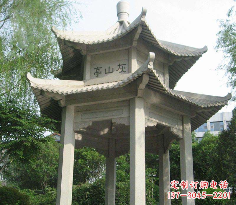 重庆双层石凉亭石雕