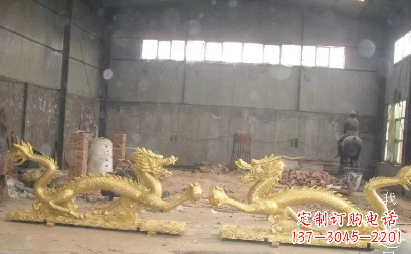 重庆双龙戏珠广场铜雕 (2)