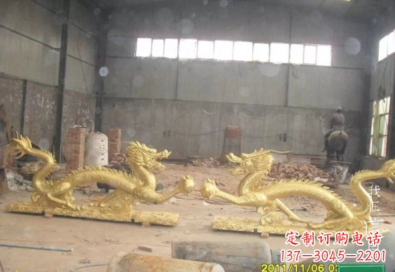 重庆双龙戏珠铜雕