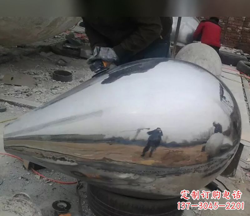 重庆水滴不锈钢商场雕塑