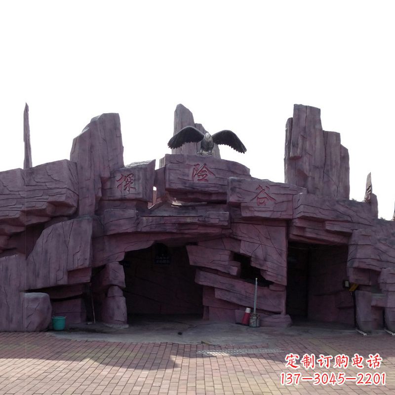 重庆水泥塑石大门景观假山