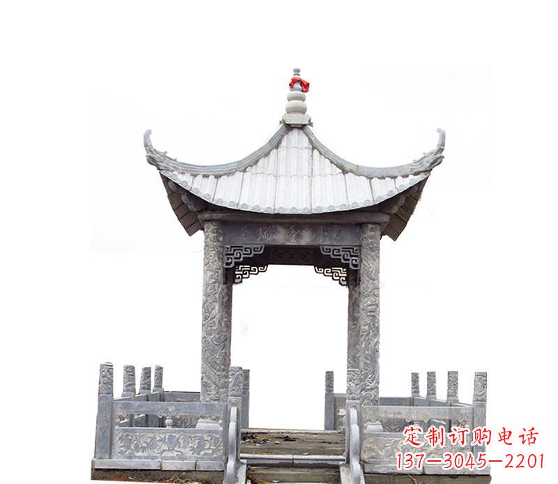 重庆四角仿古石凉亭石雕