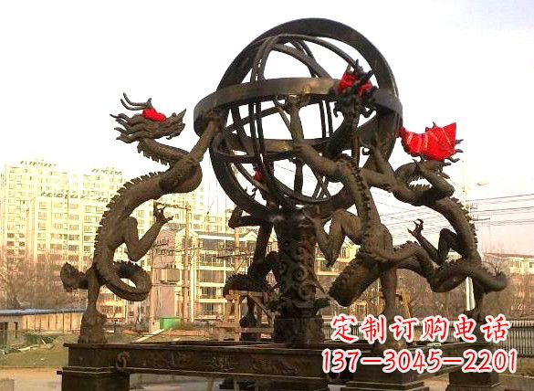 重庆四龙戏珠城市景观铜雕