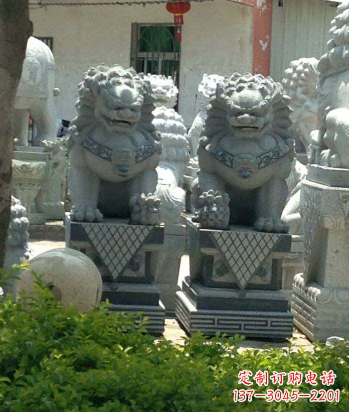 重庆寺庙景观仿古石狮子