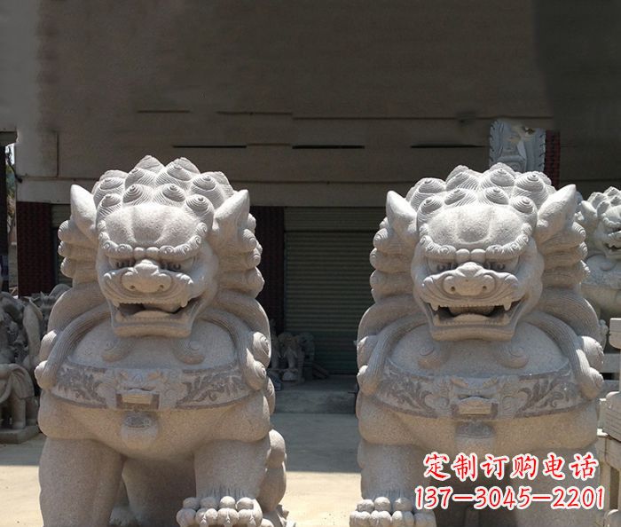 重庆寺庙景观仿古镇宅石狮子