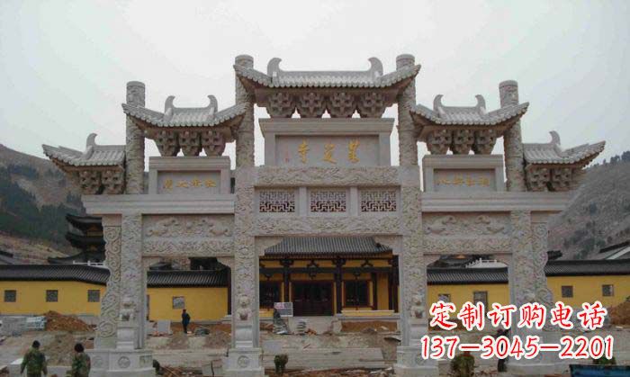 重庆寺庙景观三门五楼石牌坊