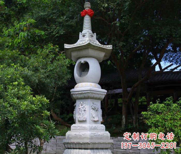 重庆寺庙景观舍利塔石雕 (2)
