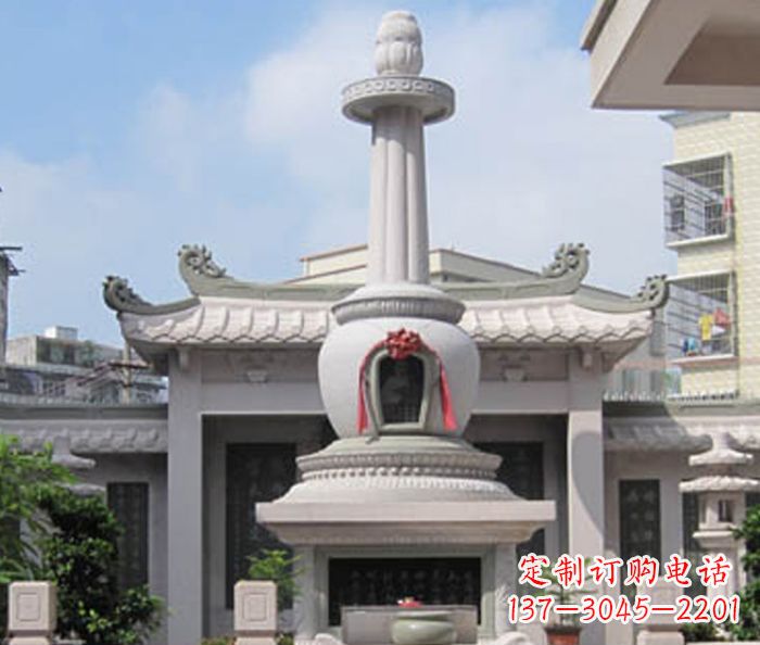 重庆寺庙景观舍利塔石雕 (4)