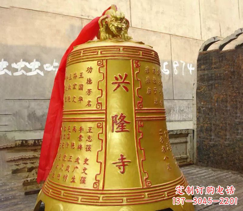 重庆寺庙景观铜钟雕塑