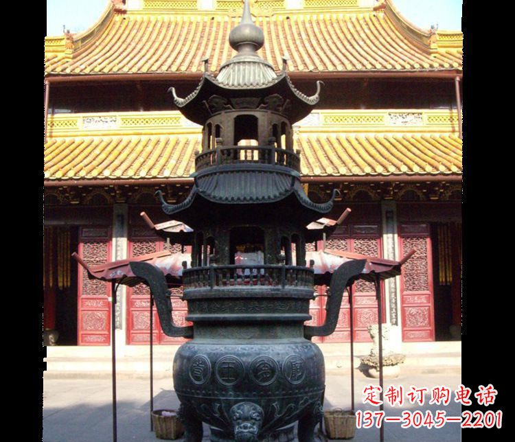 重庆寺庙景观香炉铜雕