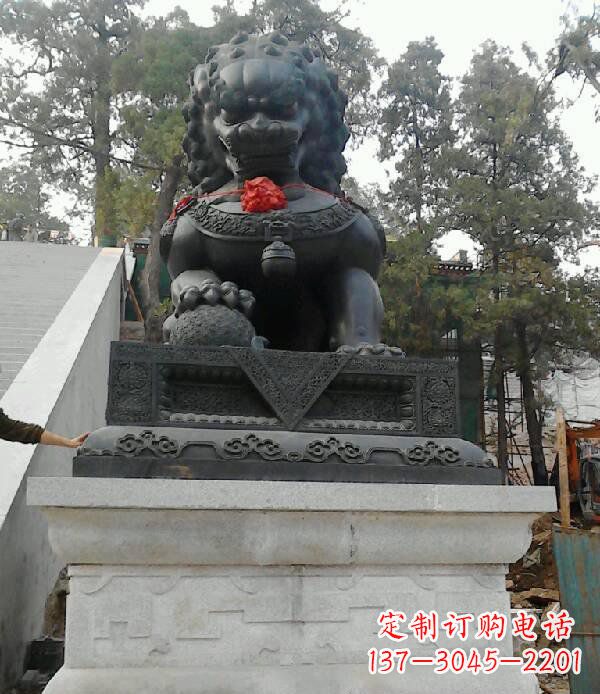 重庆寺庙狮子铜狮子雕塑