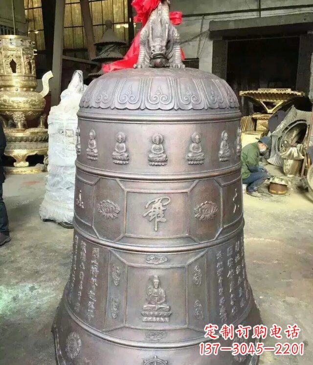 重庆寺庙铜雕钟铸铜钟雕塑