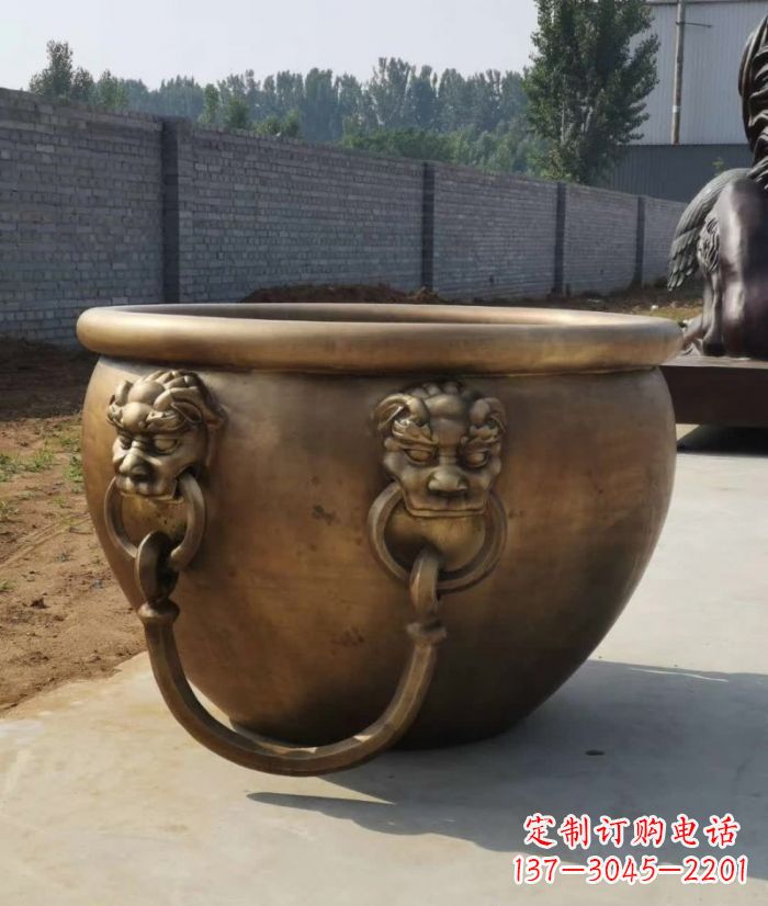 重庆寺庙铜雕水缸