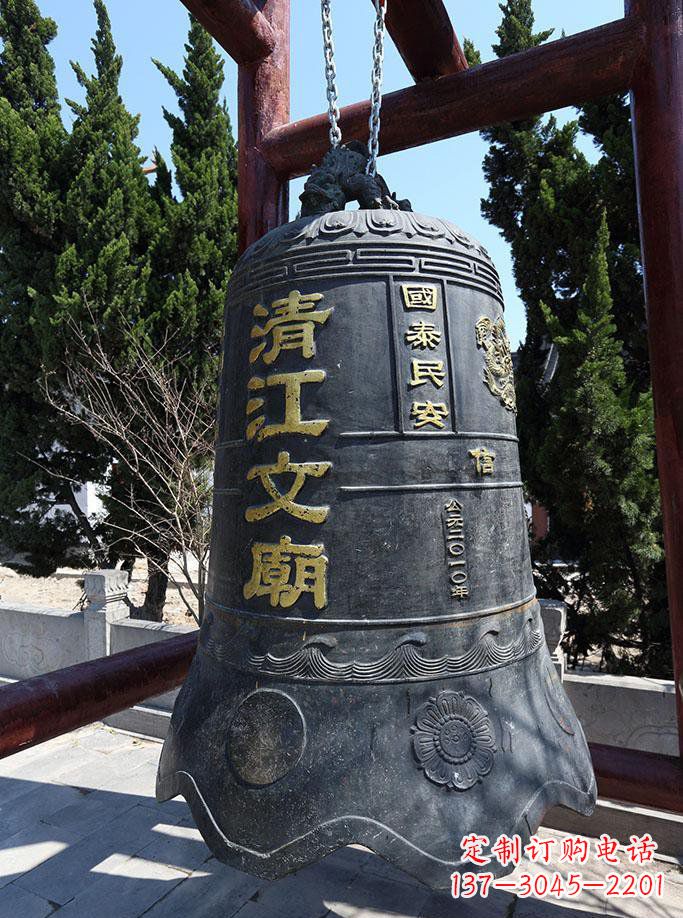 重庆寺庙铜钟雕塑 (5)