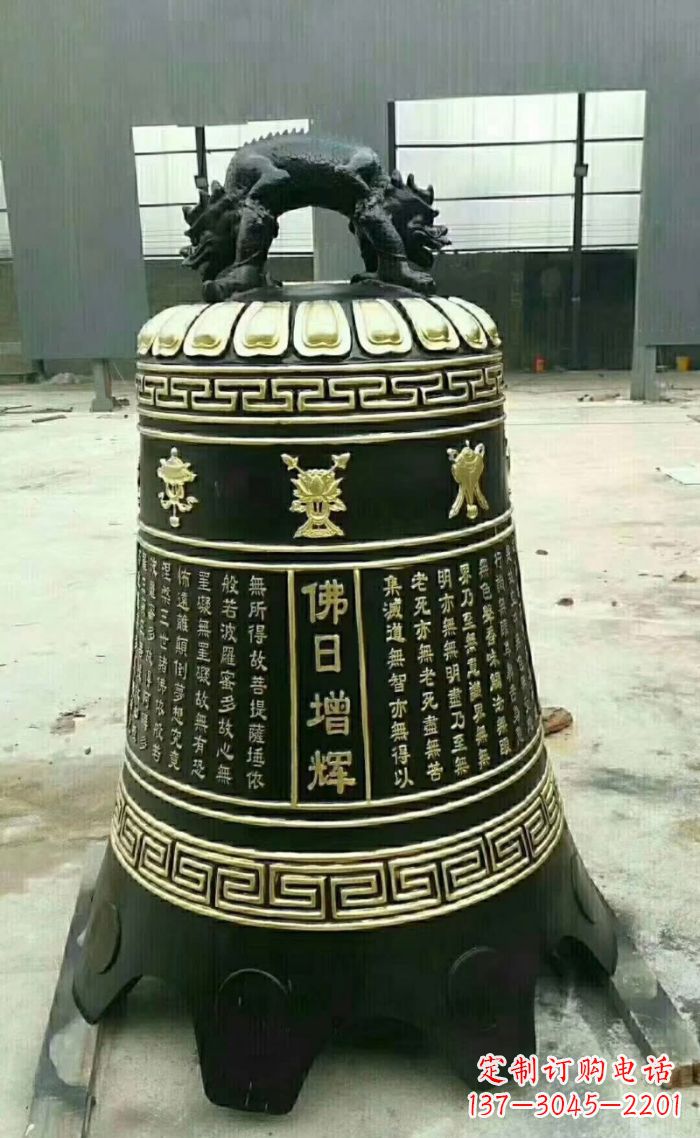 重庆寺庙铜钟雕塑 (6)