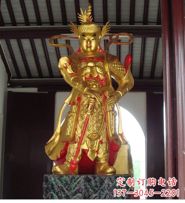 重庆寺庙韦陀菩萨铜雕