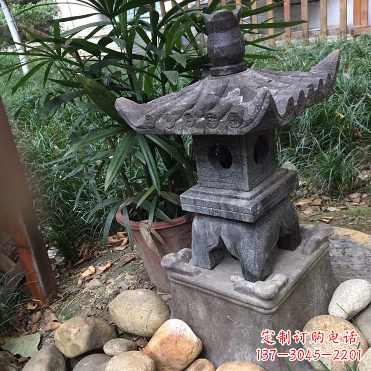 重庆寺庙园林青石做旧仿古石灯