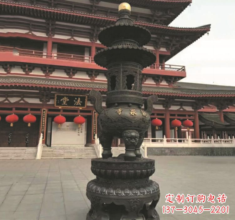 重庆寺庙香炉铜雕222