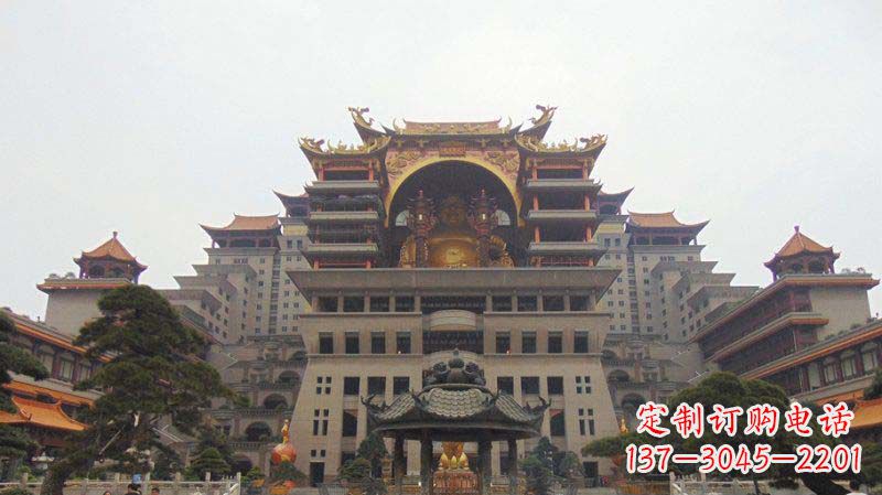 重庆寺庙圆香炉铜雕