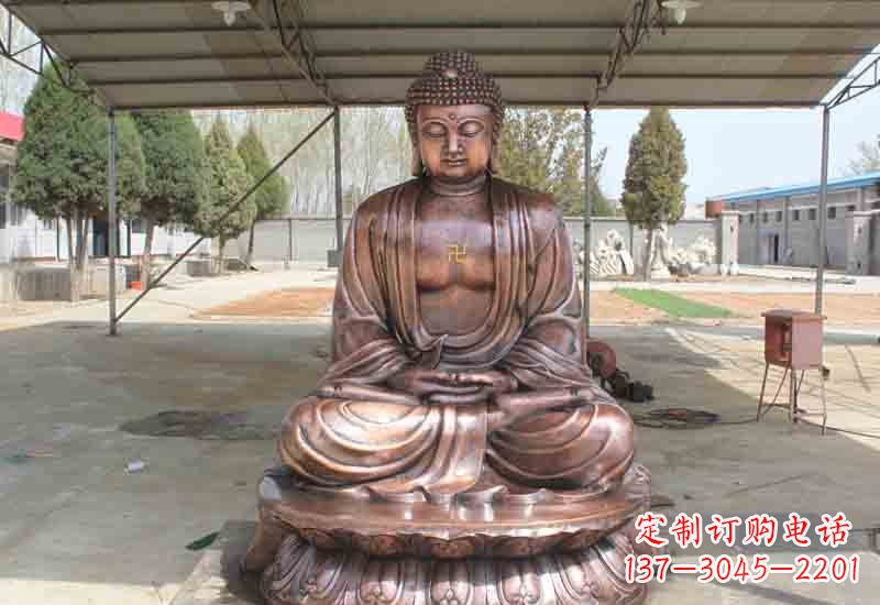 重庆寺庙铸铜如来佛像雕塑