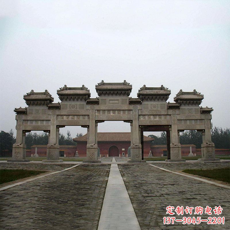 重庆寺院五门石牌楼