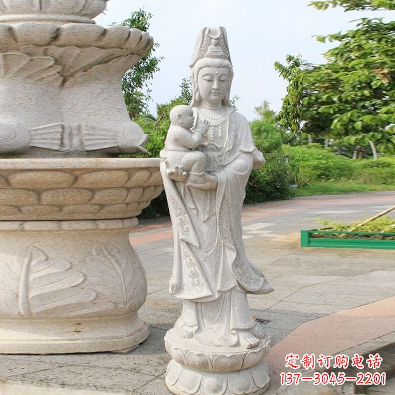 重庆送子观音汉白玉石雕