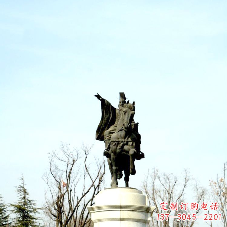 重庆隋文帝杨坚铜雕塑像