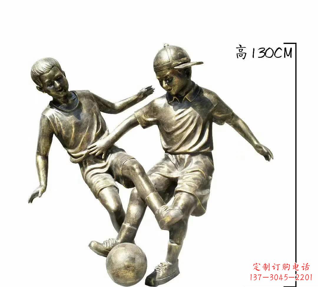 重庆踢足球人物铜雕112