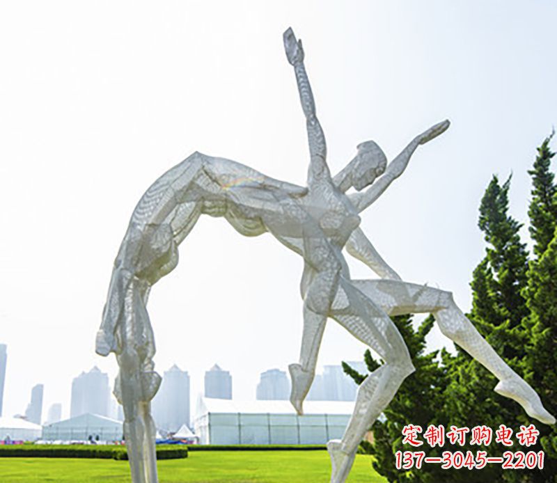 重庆体操运动员不锈钢雕塑