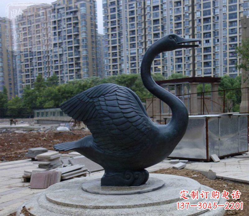 重庆天鹅动物铜雕