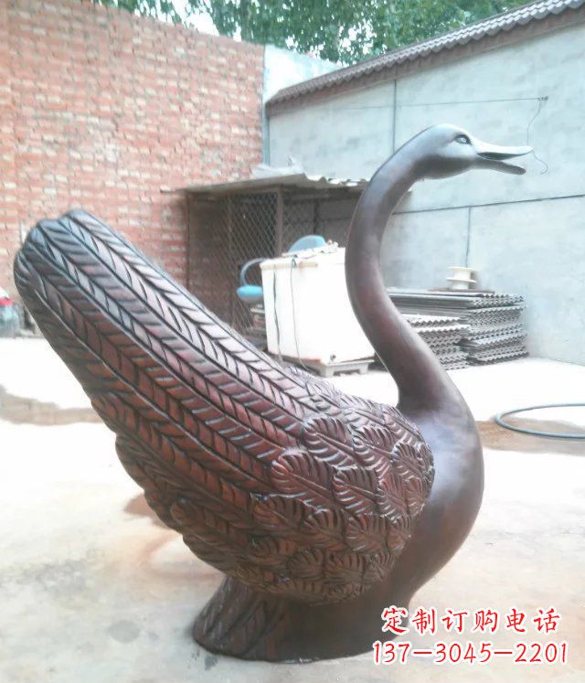 重庆天鹅公园天王动物铜雕