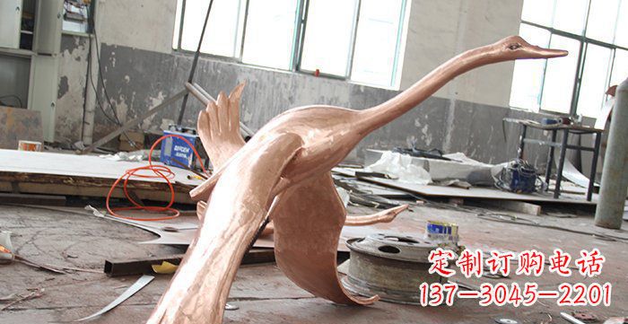 重庆天鹅铸铜动物铜雕