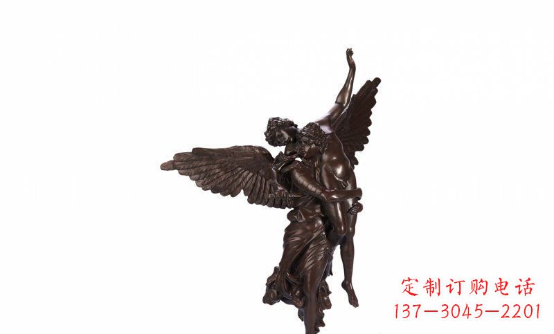 重庆天使玻璃钢仿铜人物雕塑