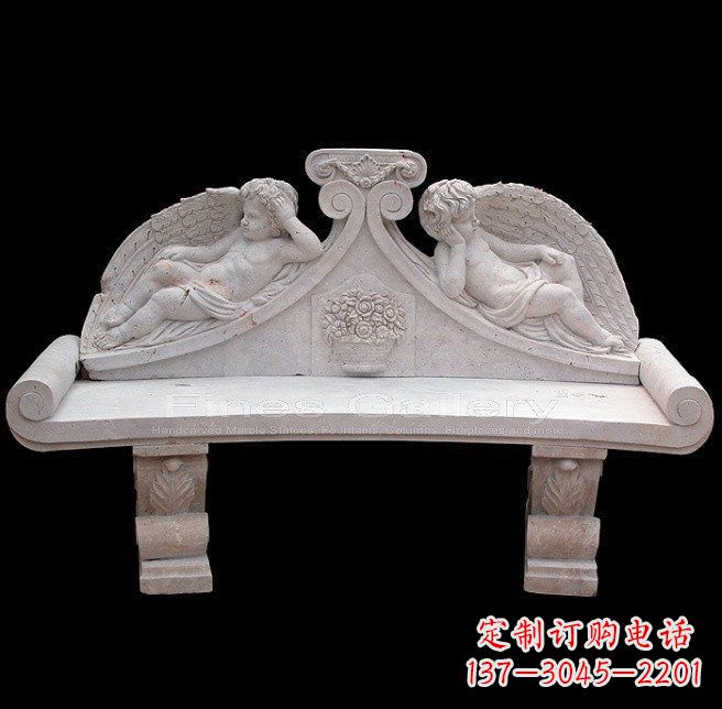 重庆天使石雕座椅公园景观雕塑