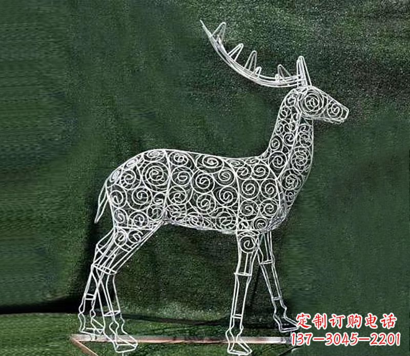 重庆铁艺不锈钢镂空梅花鹿雕塑