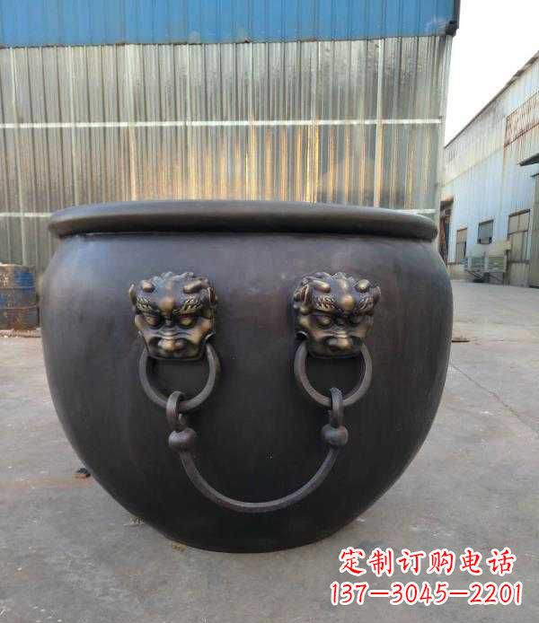 重庆庭院水缸铜雕