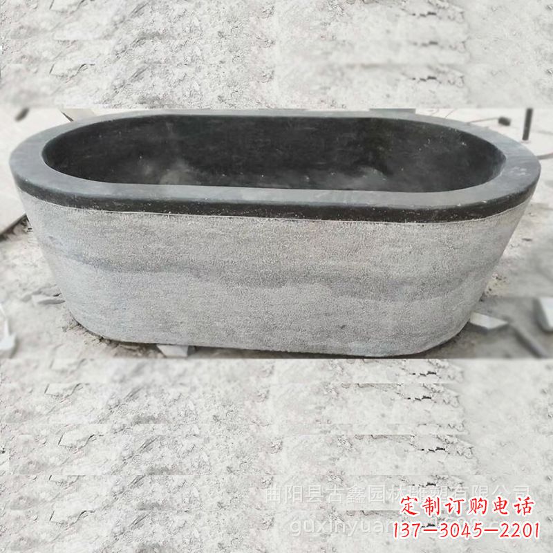 重庆庭院养鱼石雕水槽