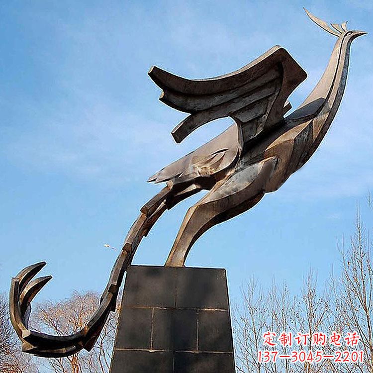 重庆铜雕百鸟之王凤凰景观雕塑