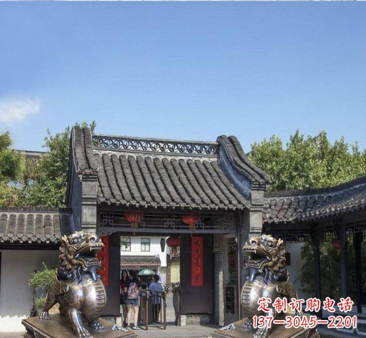 重庆铜雕北京狮子庭院动物雕塑