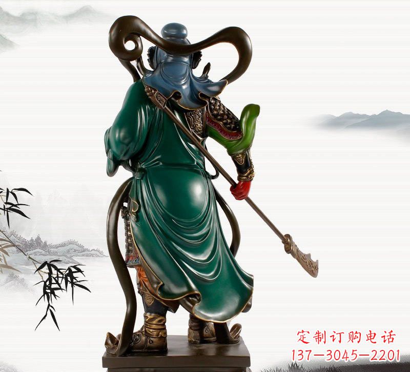 重庆铜雕彩绘武财神关公