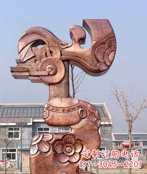重庆铜雕抽象皮影戏人物