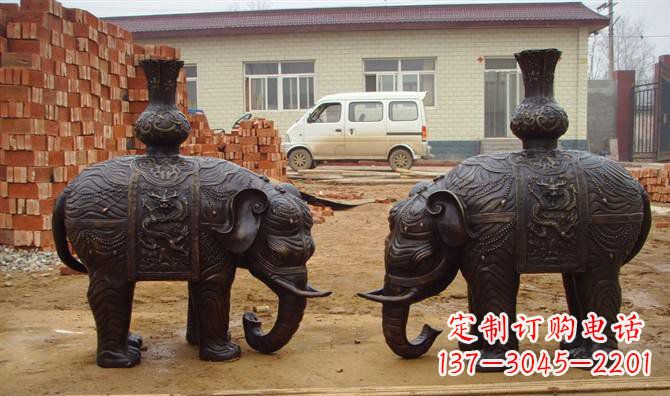 重庆铜雕大象公园动物雕塑
