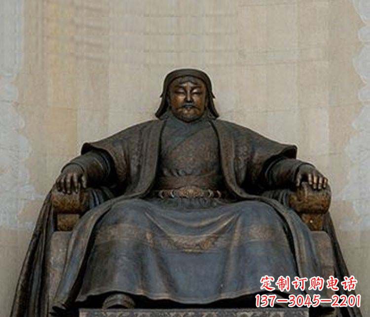 重庆铜雕大型成吉思汗雕塑