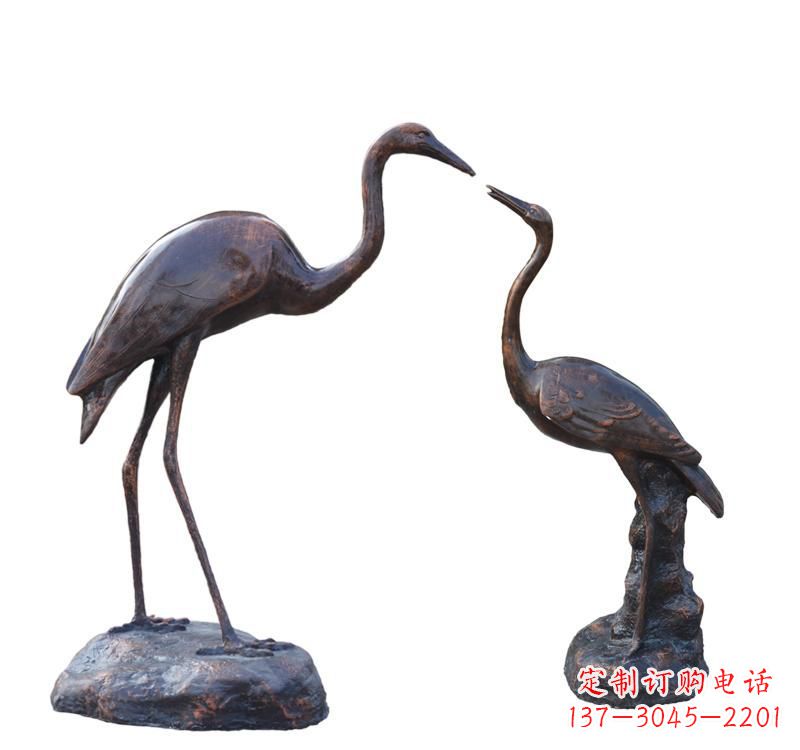 重庆铜雕动物仙鹤