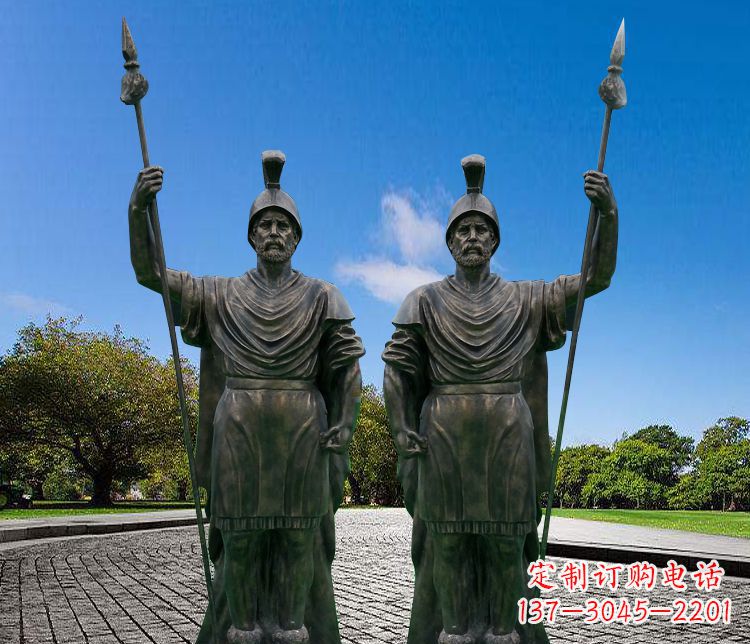 重庆铜雕古罗马战士人物