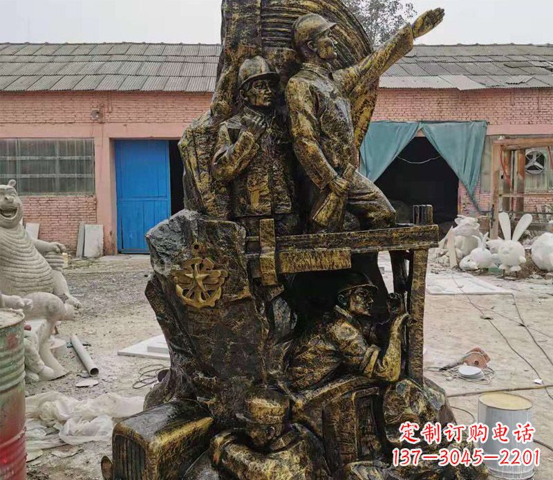 重庆铜雕广场解放战士雕塑